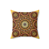 Lion Summer Mandala - Suede Square Pillow