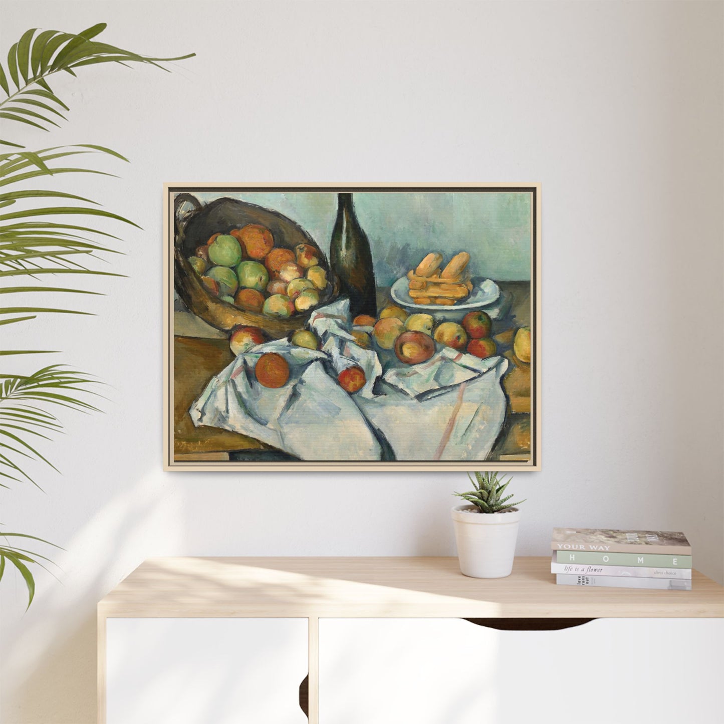 Cézanne, Paul - Basket of Apples (1893) - Matte Canvas, Framed