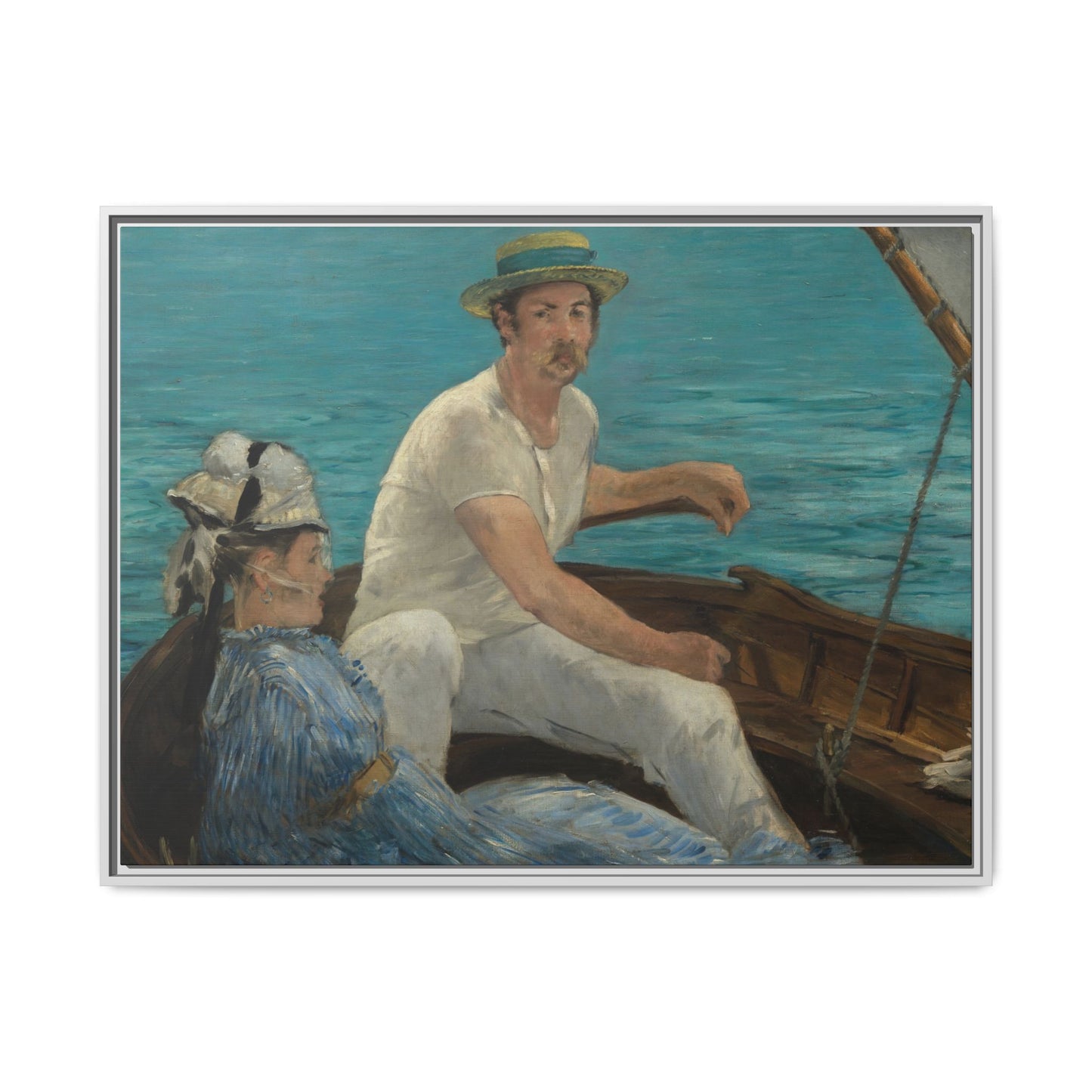 Manet, Édouard - Boating (1874) - Matte Canvas, Framed