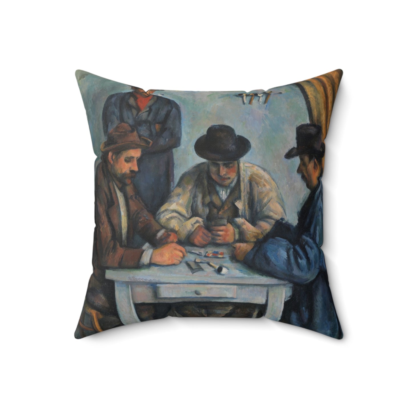 Cézanne, Paul - The Card Players (1892) - Suede Square Pillow