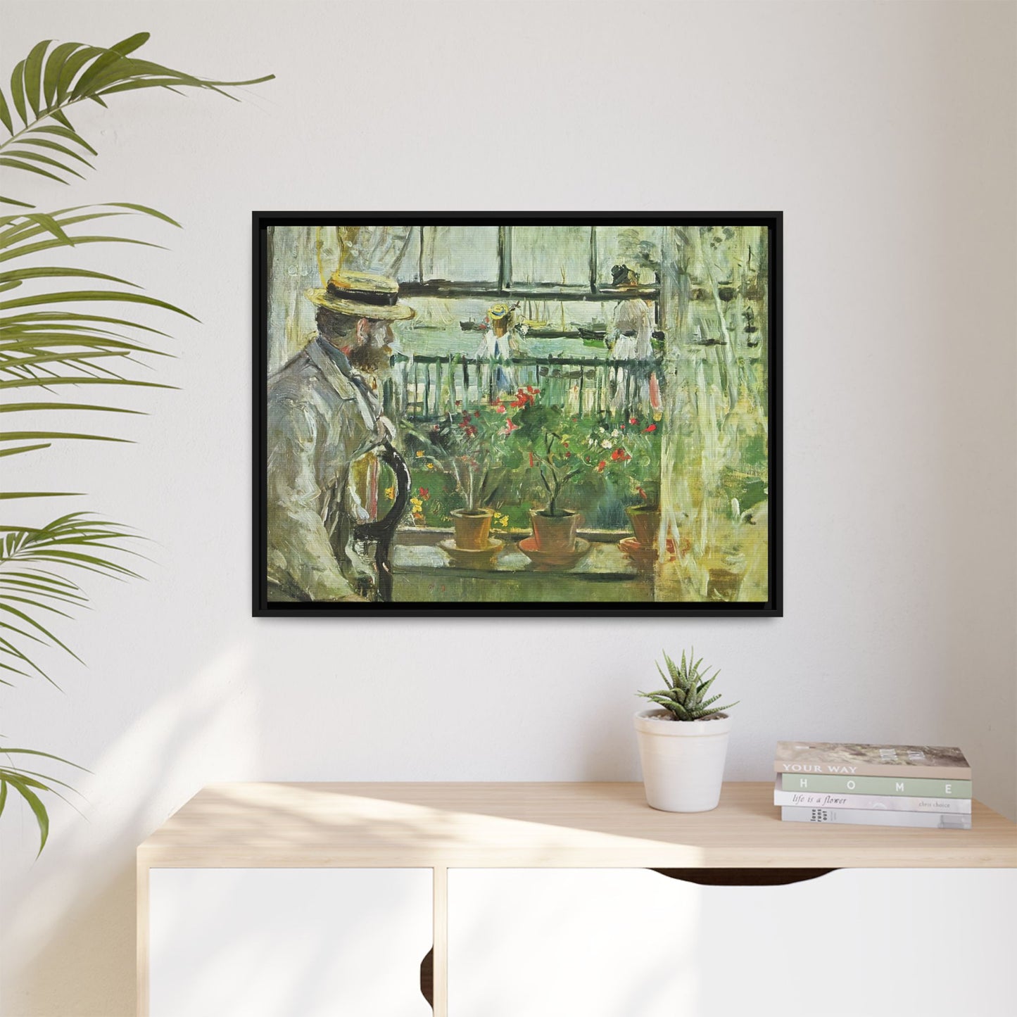 Morisot, Berthe - Eugene Manet on the Isle of Wight (1875) - Matte Canvas, Framed