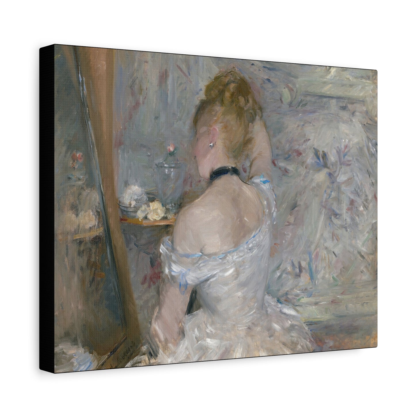 Morisot, Berthe - Woman at Her Toilette (1880) - Canvas Block, unframed