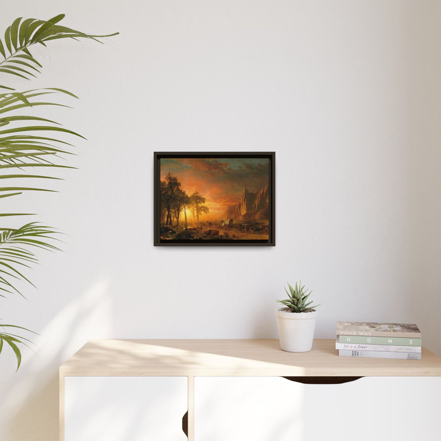 Bierstadt, Albert - Emigrants Crossing the Plains (1867) - Matte Canvas, Framed