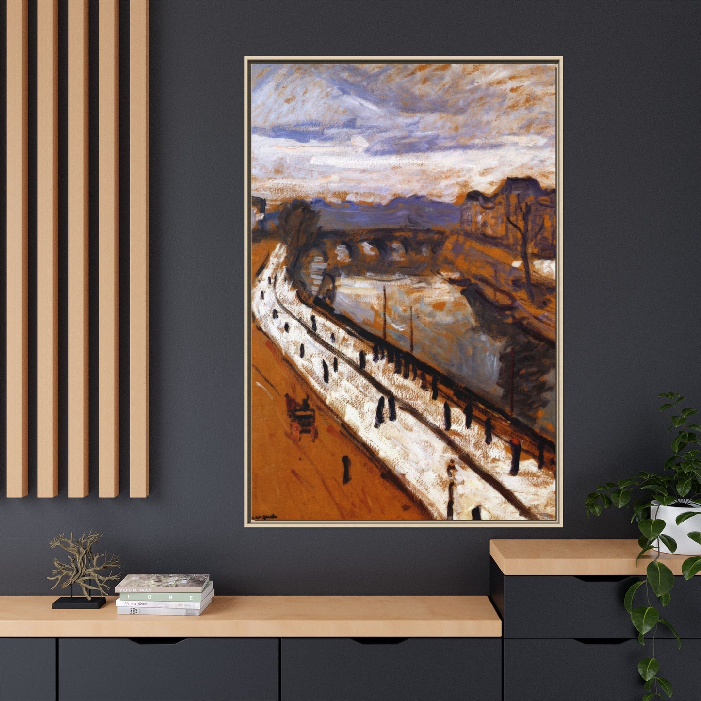 Marquet, Albert - Quai des Grands-Augustins (1905) - Matte Canvas, Framed