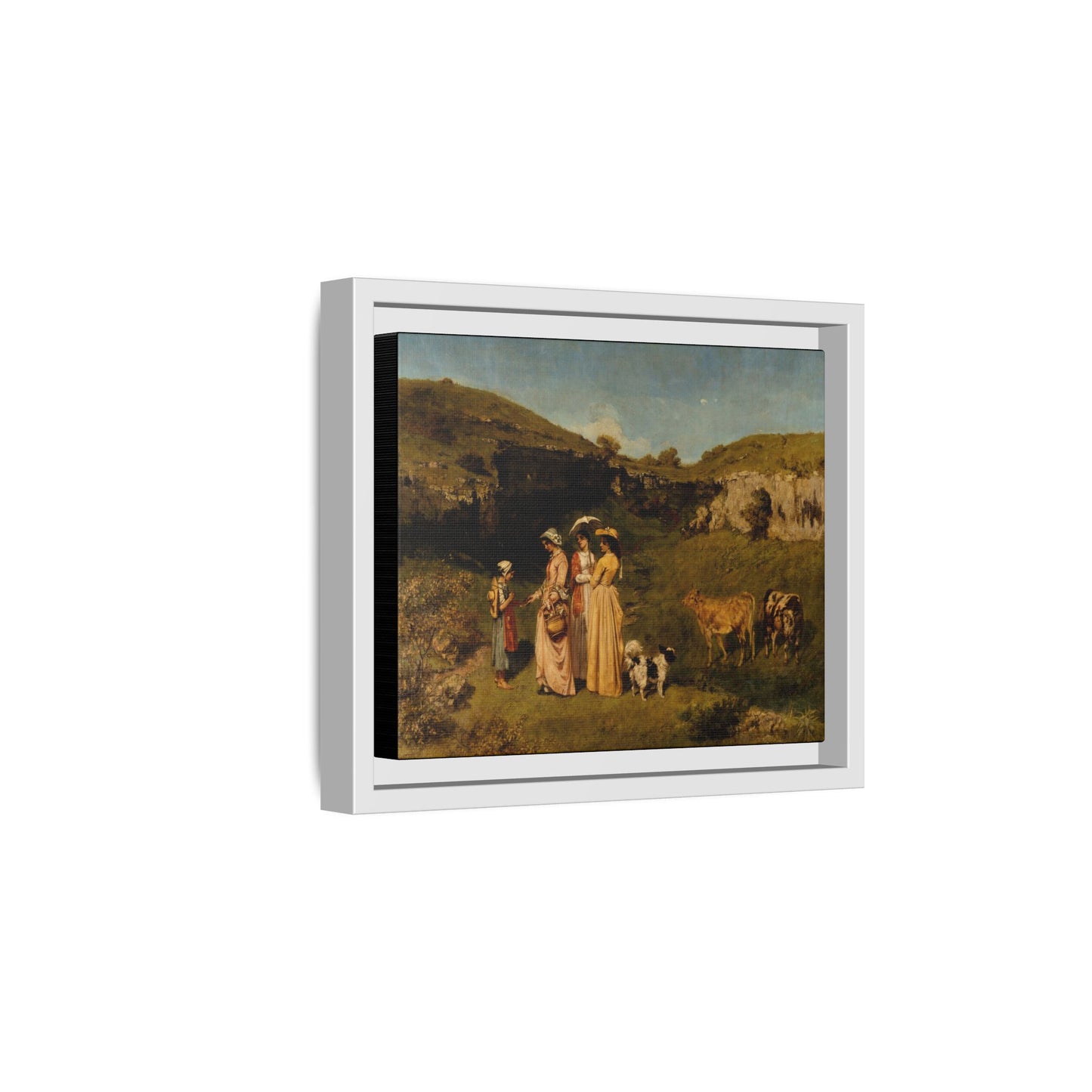 Courbet, Gustave - Young Ladies of the Village (1851) - Matte Canvas, Framed