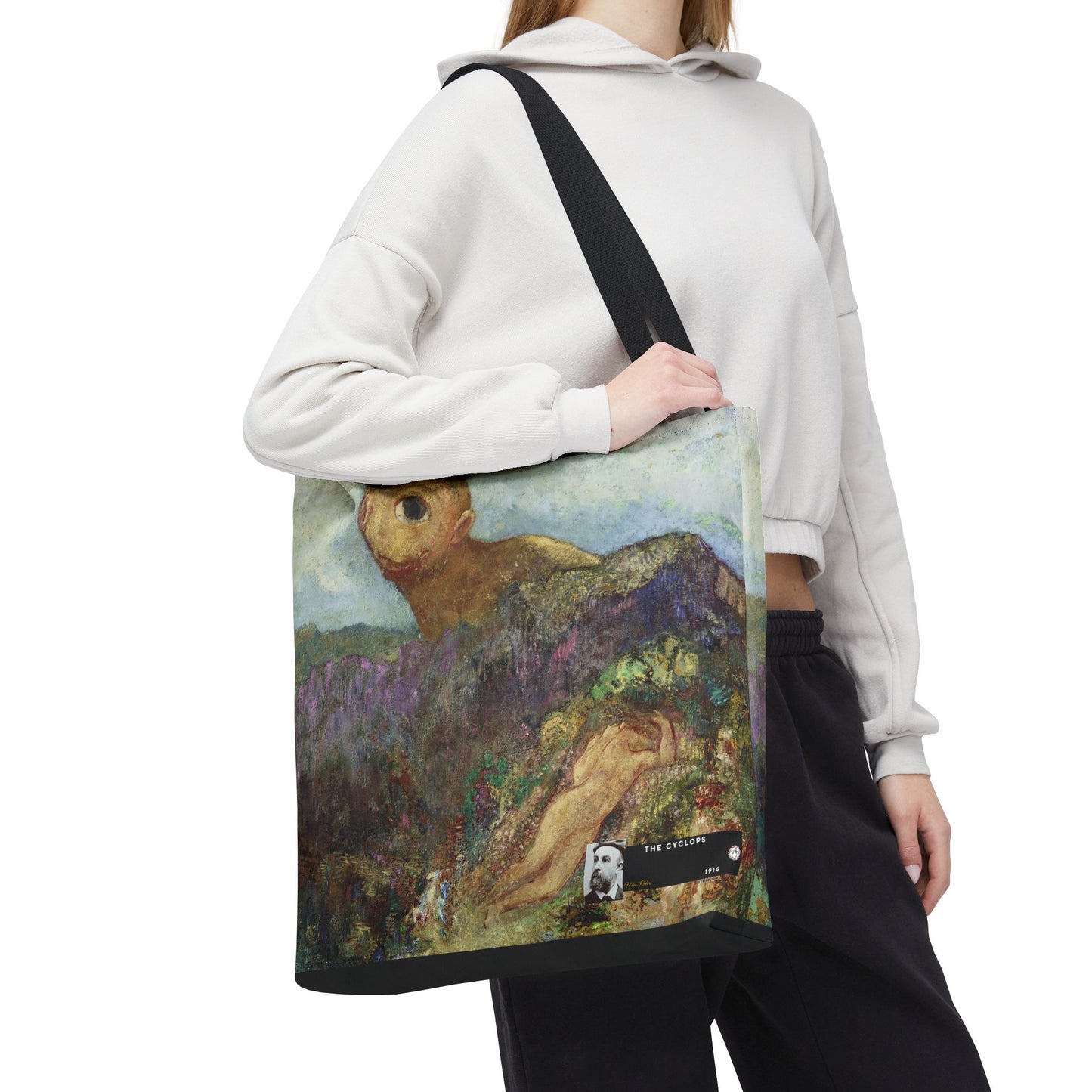 Redon, Odilon - The Cyclops (1914) - Tote Bag