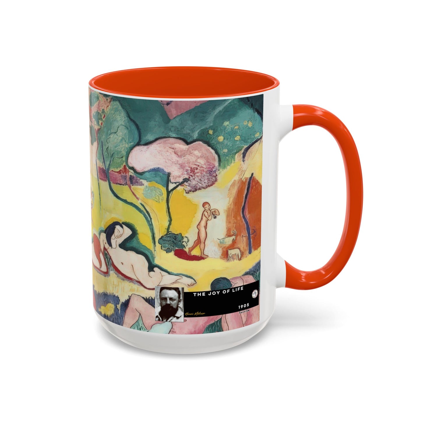 Matisse, Henri - The Joy of Life (1905) - Colorful Accent Mugs