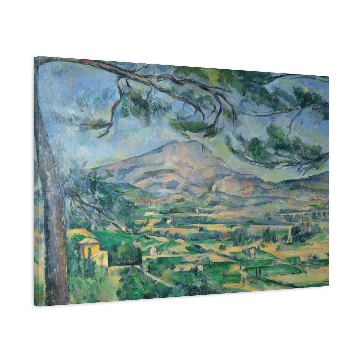 Cézanne, Paul - Mont Sainte-Victoire with Large Pine (1887) - Canvas Block, unframed