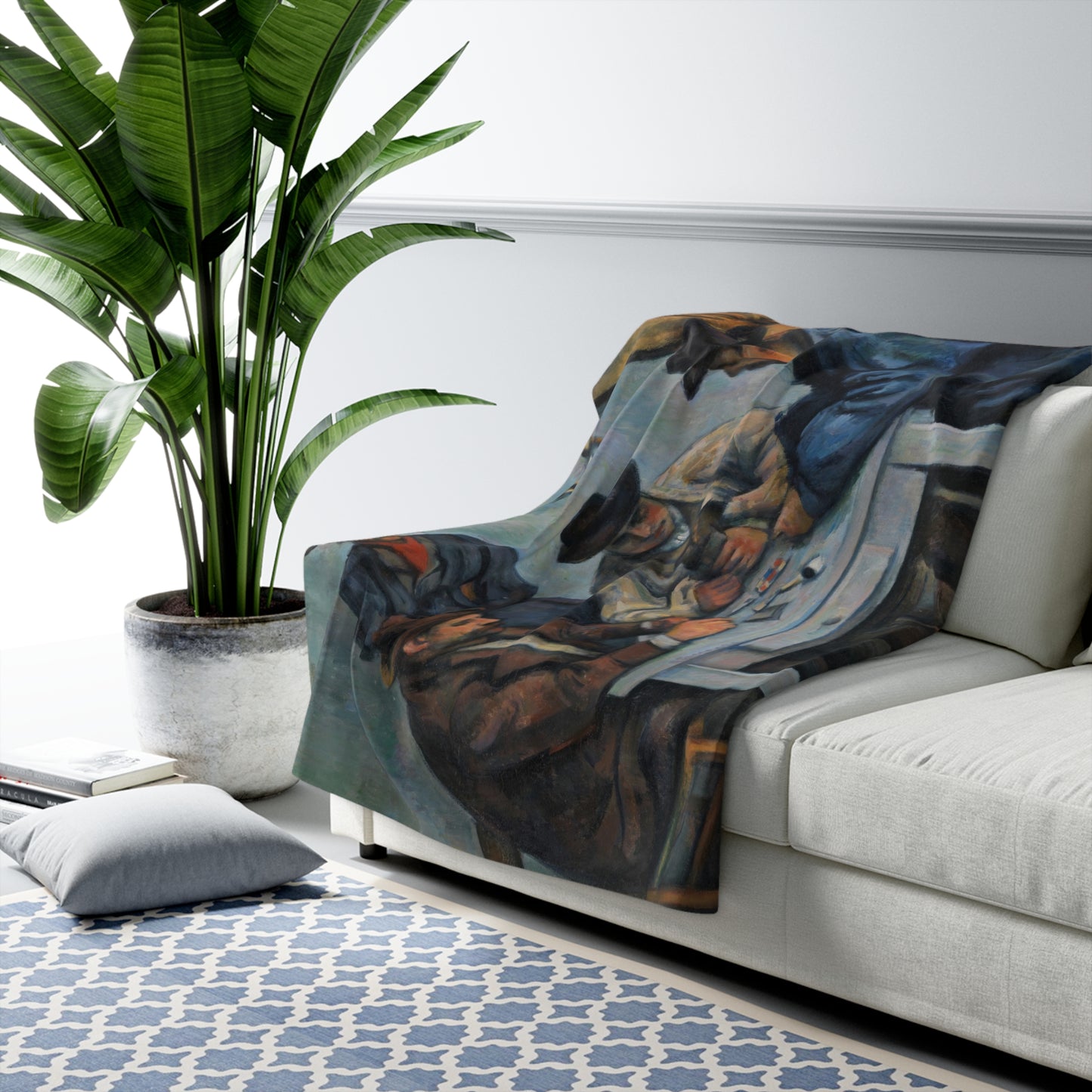 Cézanne, Paul - The Card Players (1892) - Sherpa Fleece Blanket