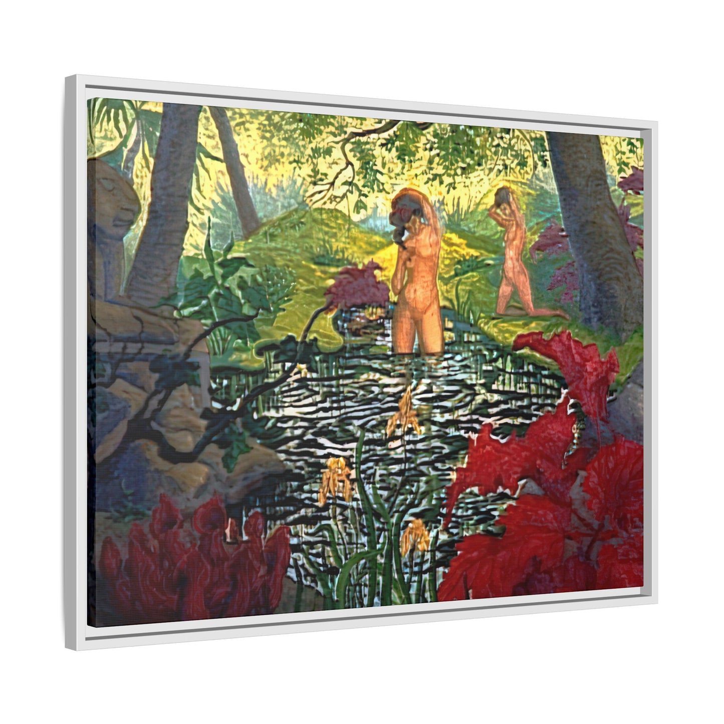 Ranson, Paul - The Lotus Bather (1906) - Matte Canvas, Framed