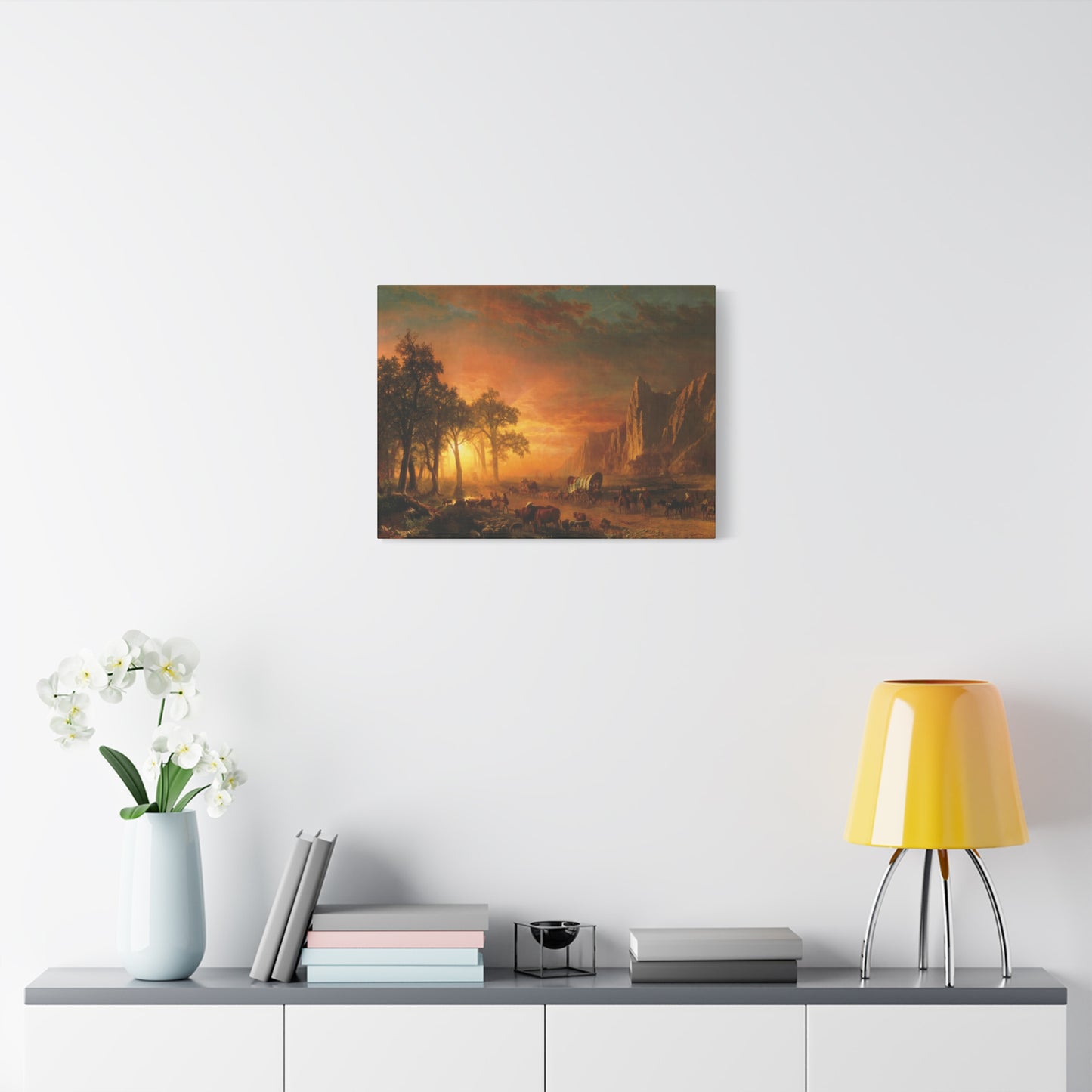 Bierstadt, Albert - Emigrants Crossing the Plains (1867) - Canvas Block, unframed
