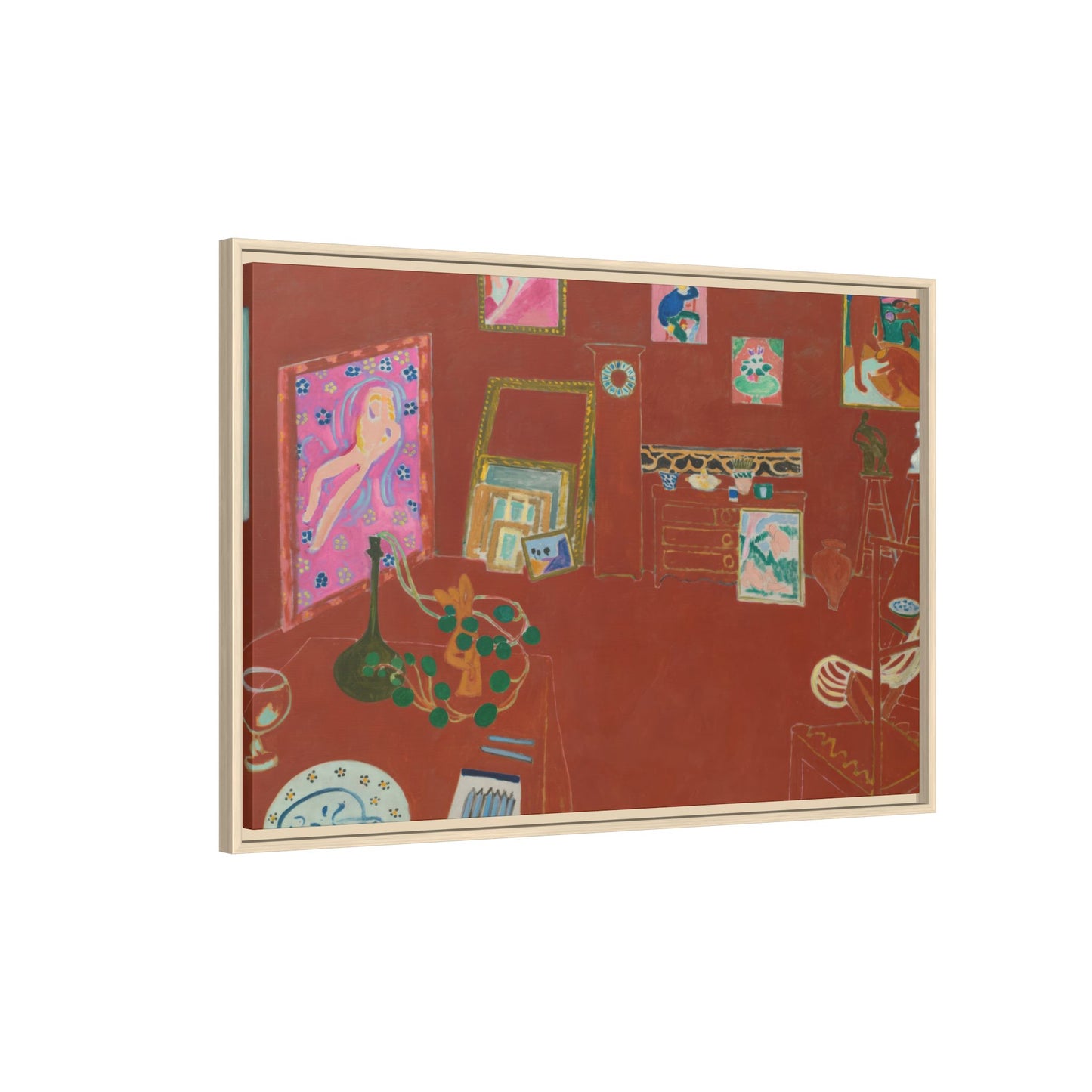 Matisse, Henri - The Red Studio (1911) - Matte Canvas, Framed