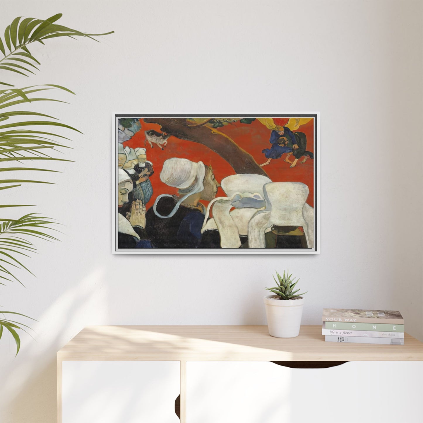 Gauguin, Paul - Vision of the Sermon (Jacob Wrestling with the Angel) (1888) - Matte Canvas, Framed