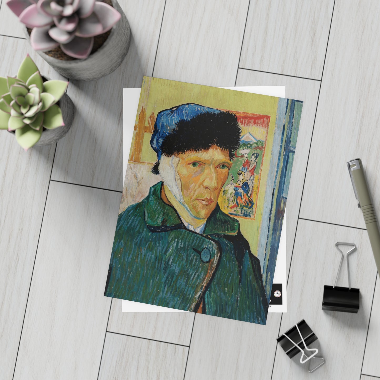 Van Gogh, Vincent - Self Portrait with Bandaged Ear (1889) - Postcard Bundles with Envelopes Included