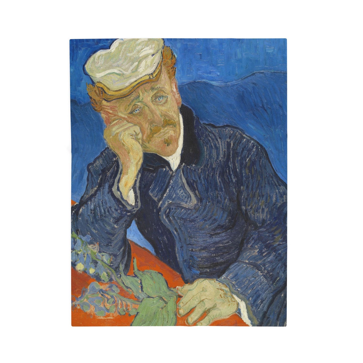 Van Gogh, Vincent - Portrait of Dr. Paul Gachet (1890) - Velveteen Plush Blanket