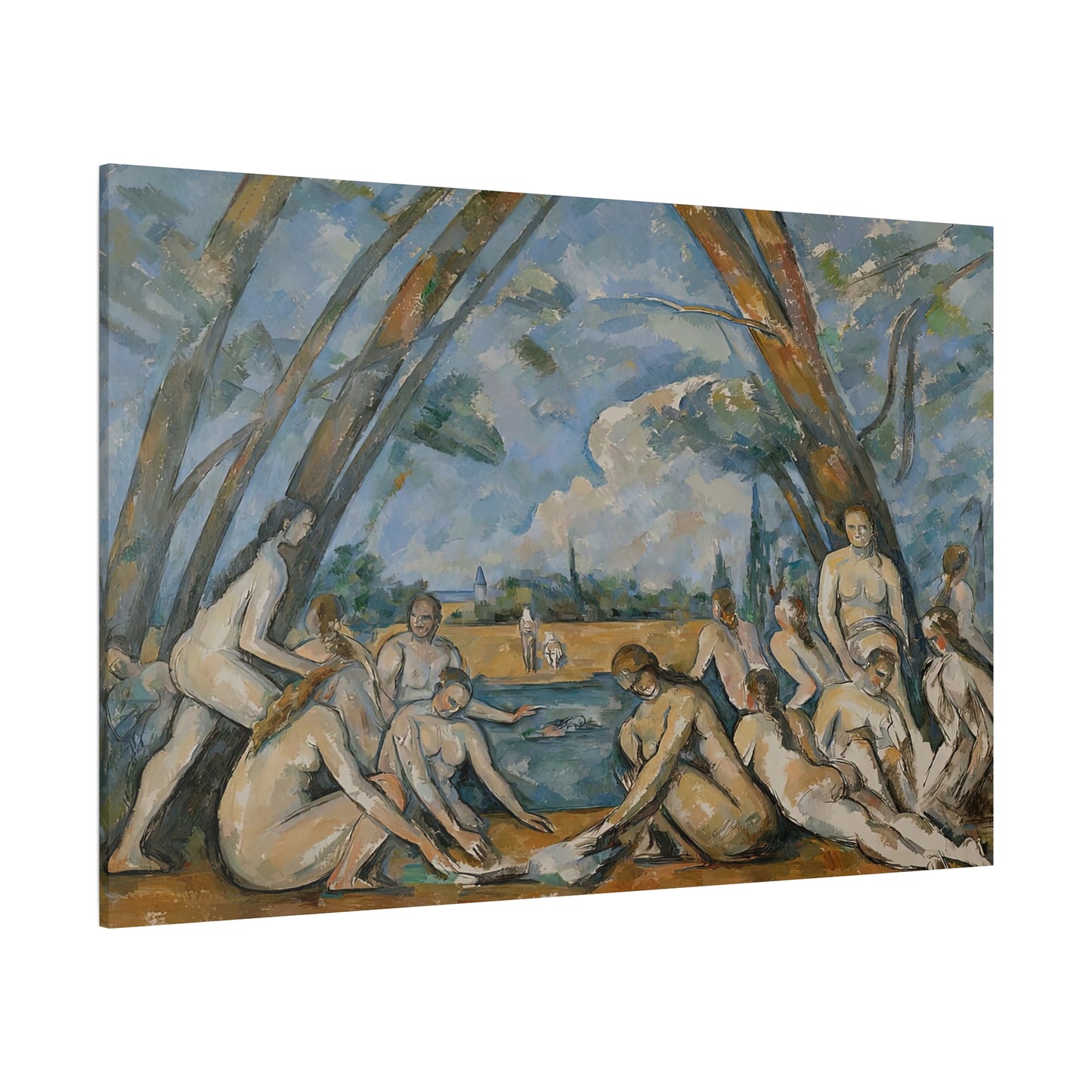 Cézanne, Paul - The Large Bathers (1906) - Canvas Block, unframed