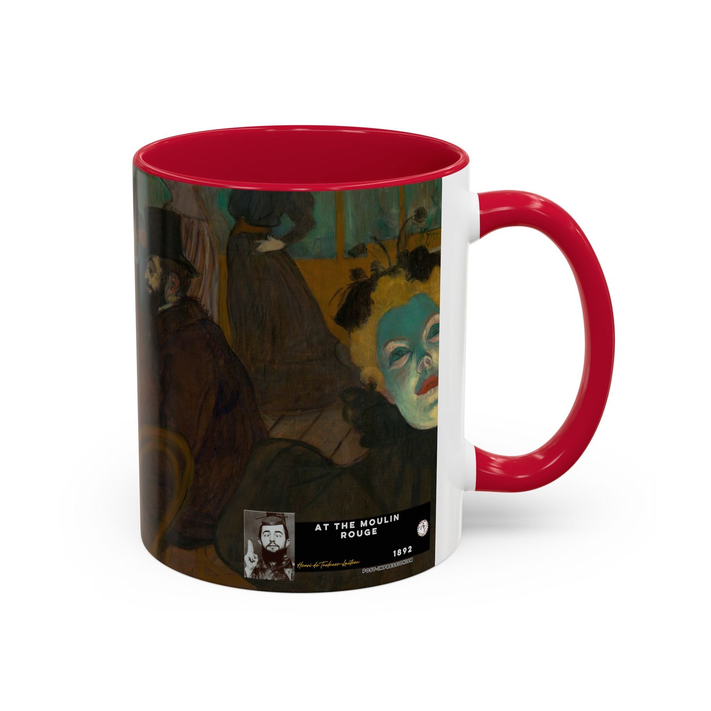 Toulouse-Lautrec, Henri - At the Moulin Rouge (1892) - Colorful Accent Mugs