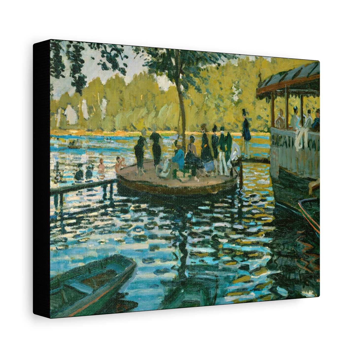 Monet, Claude - La Grenouillere (1869) - Canvas Block, unframed