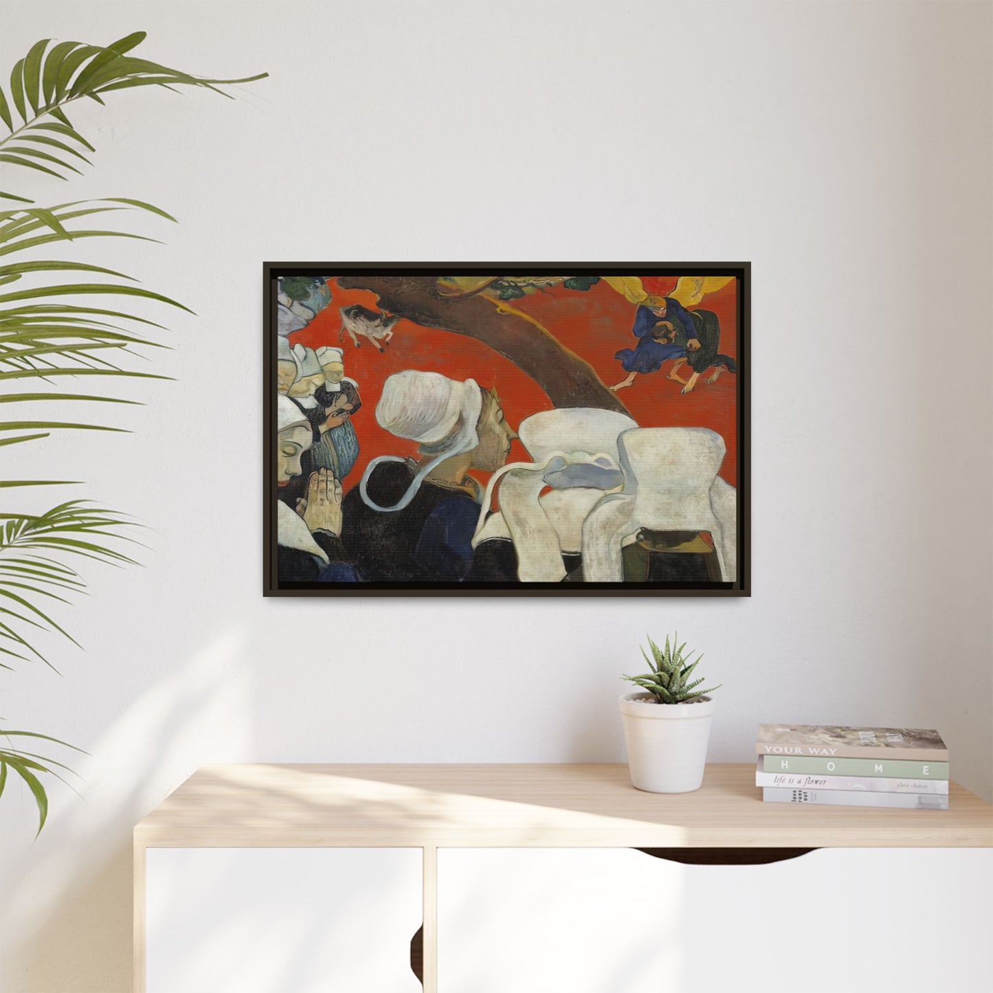 Gauguin, Paul - Vision of the Sermon (Jacob Wrestling with the Angel) (1888) - Matte Canvas, Framed