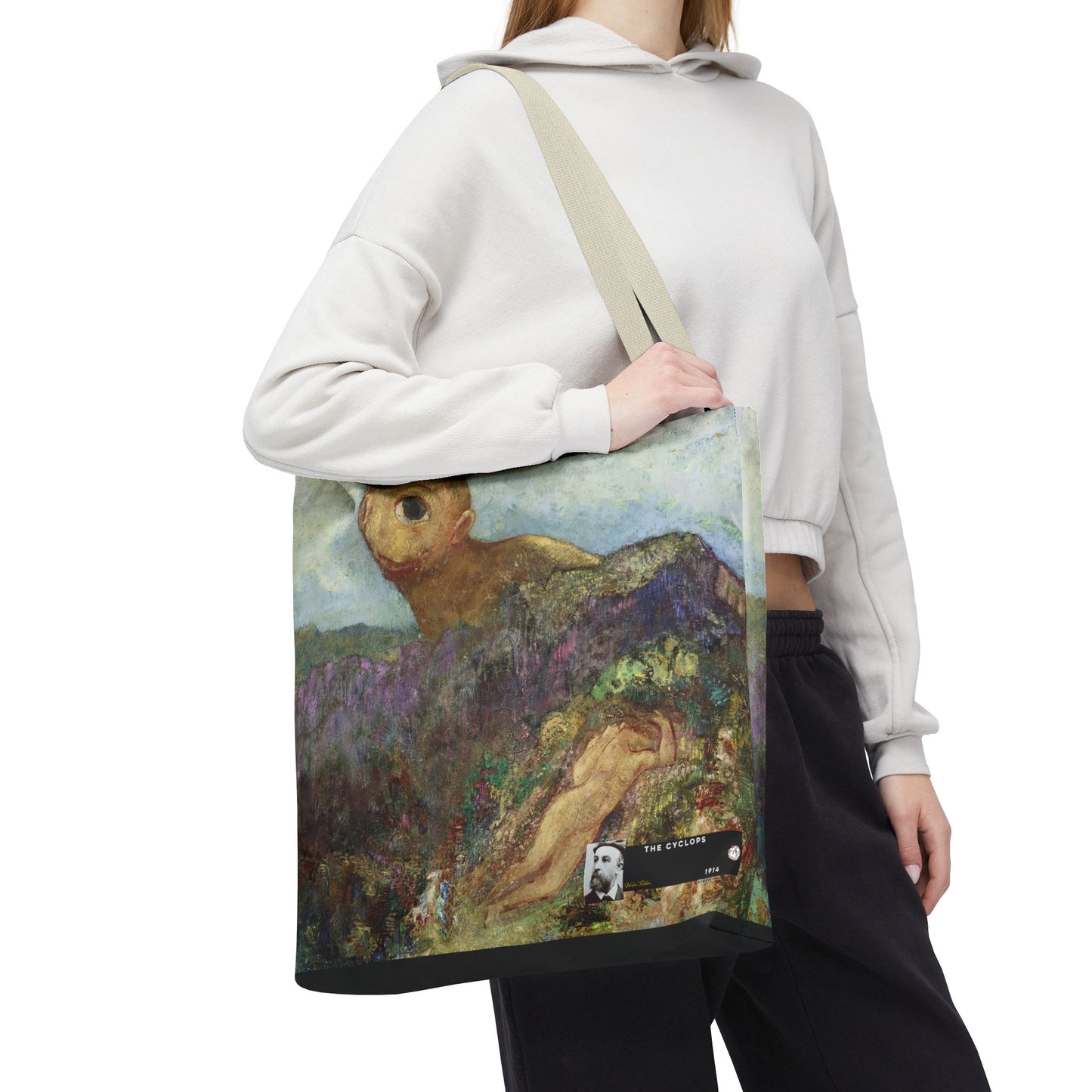 Redon, Odilon - The Cyclops (1914) - Tote Bag