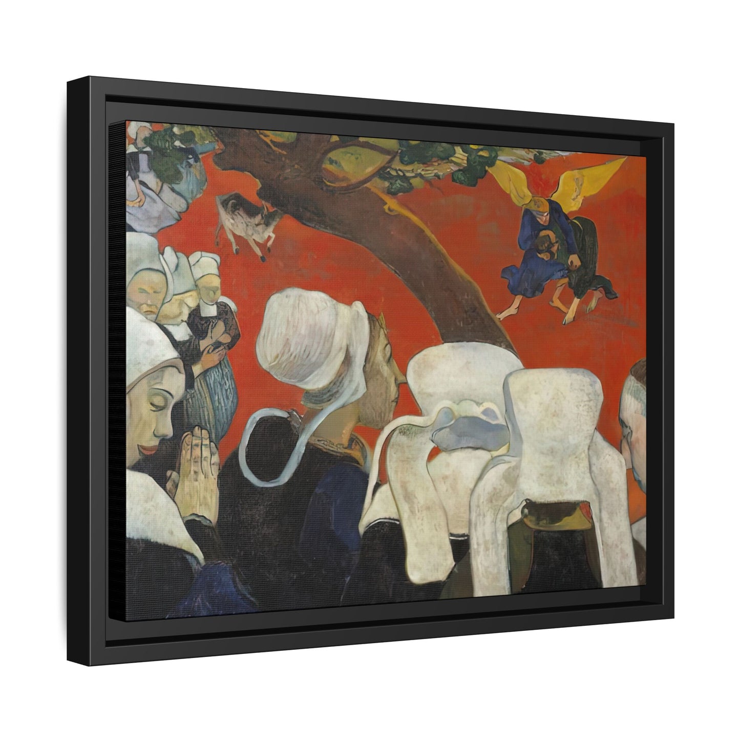Gauguin, Paul - Vision of the Sermon (Jacob Wrestling with the Angel) (1888) - Matte Canvas, Framed