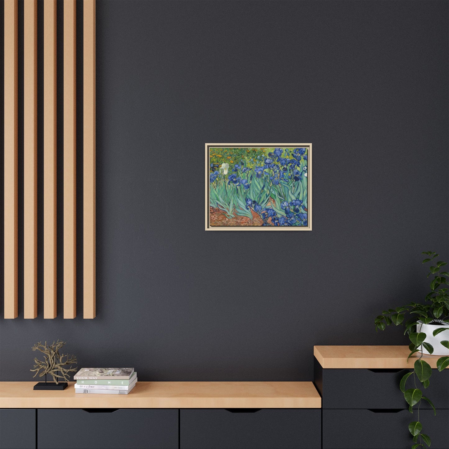 Van Gogh, Vincent - Irises (1889) - Matte Canvas, Framed