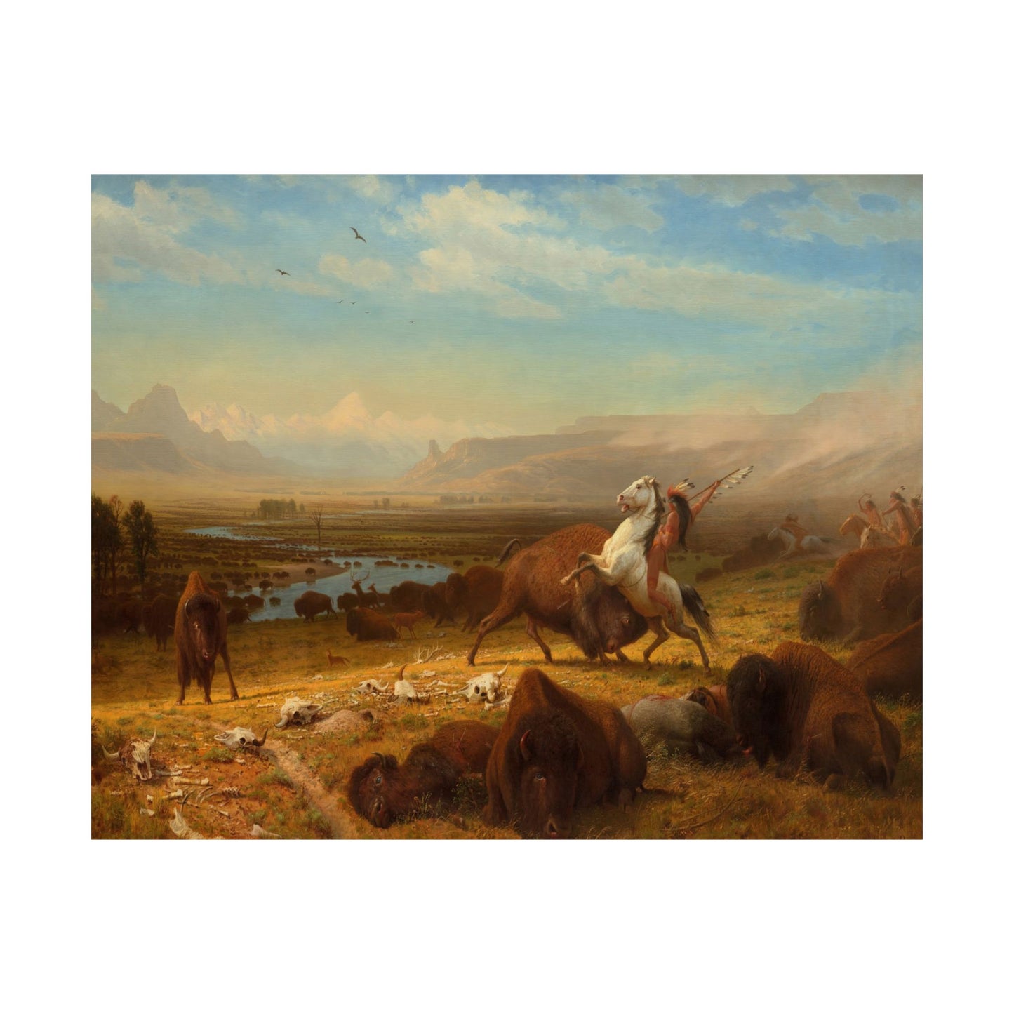 Bierstadt, Albert - The Last of the Buffalo  (1888) - Satin Posters