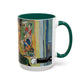Van Gogh, Vincent - Self Portrait with Bandaged Ear (1889) - Colorful Accent Mugs