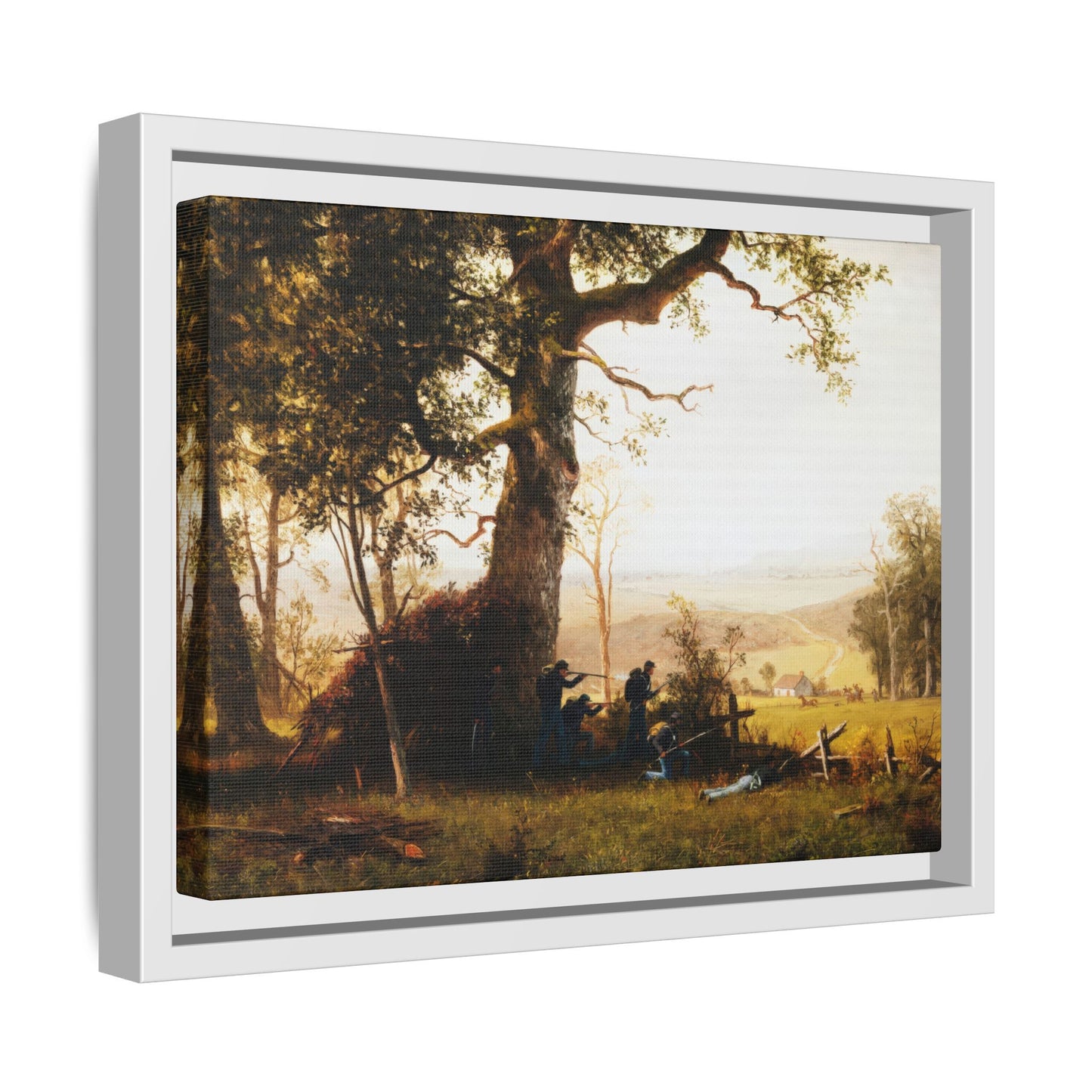 Bierstadt, Albert -  Guerrilla Warfare (1861) - Matte Canvas, Framed