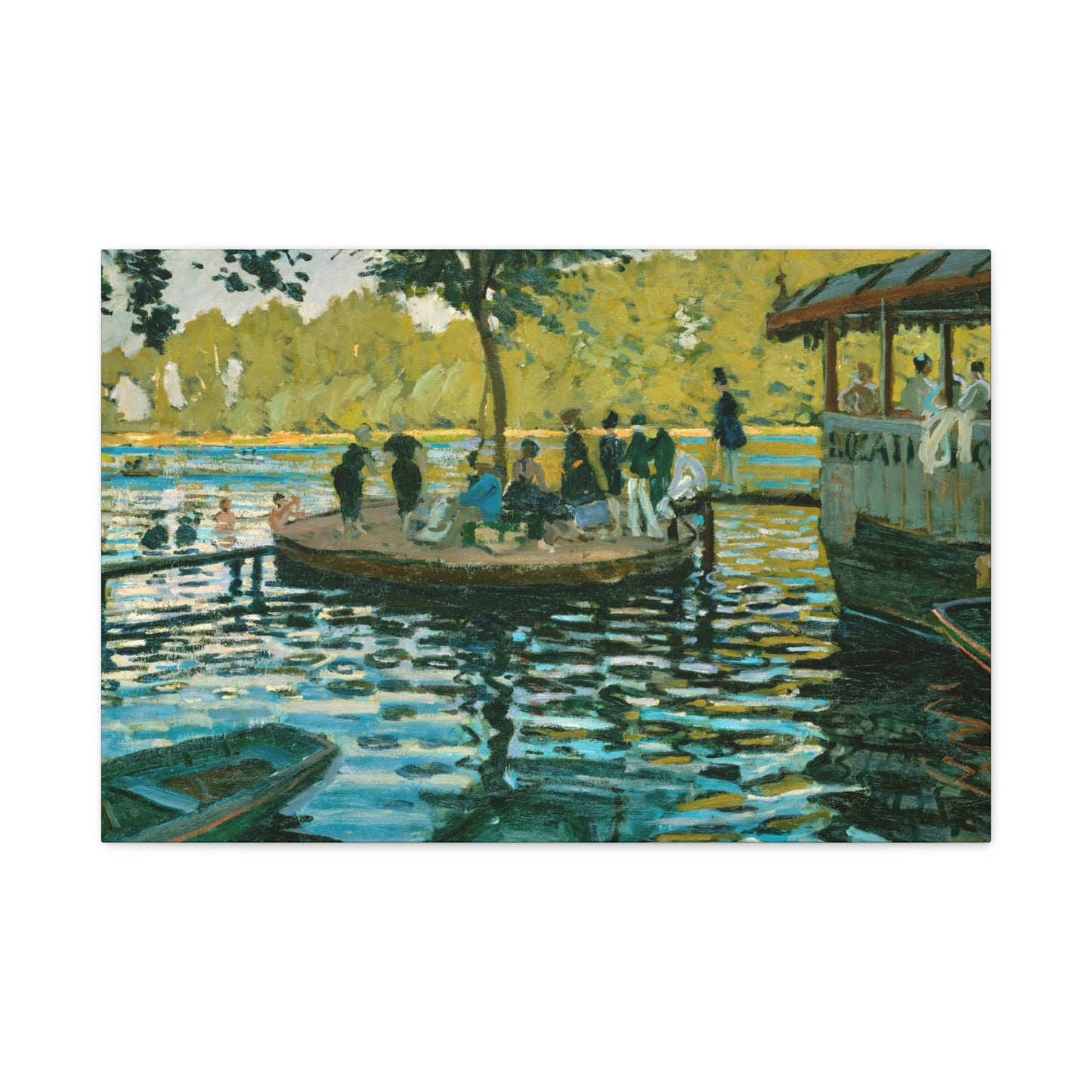 Monet, Claude - La Grenouillere (1869) - Canvas Block, unframed