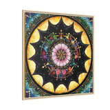 Obsidian Grandmothers Mandala - Framed Canvas
