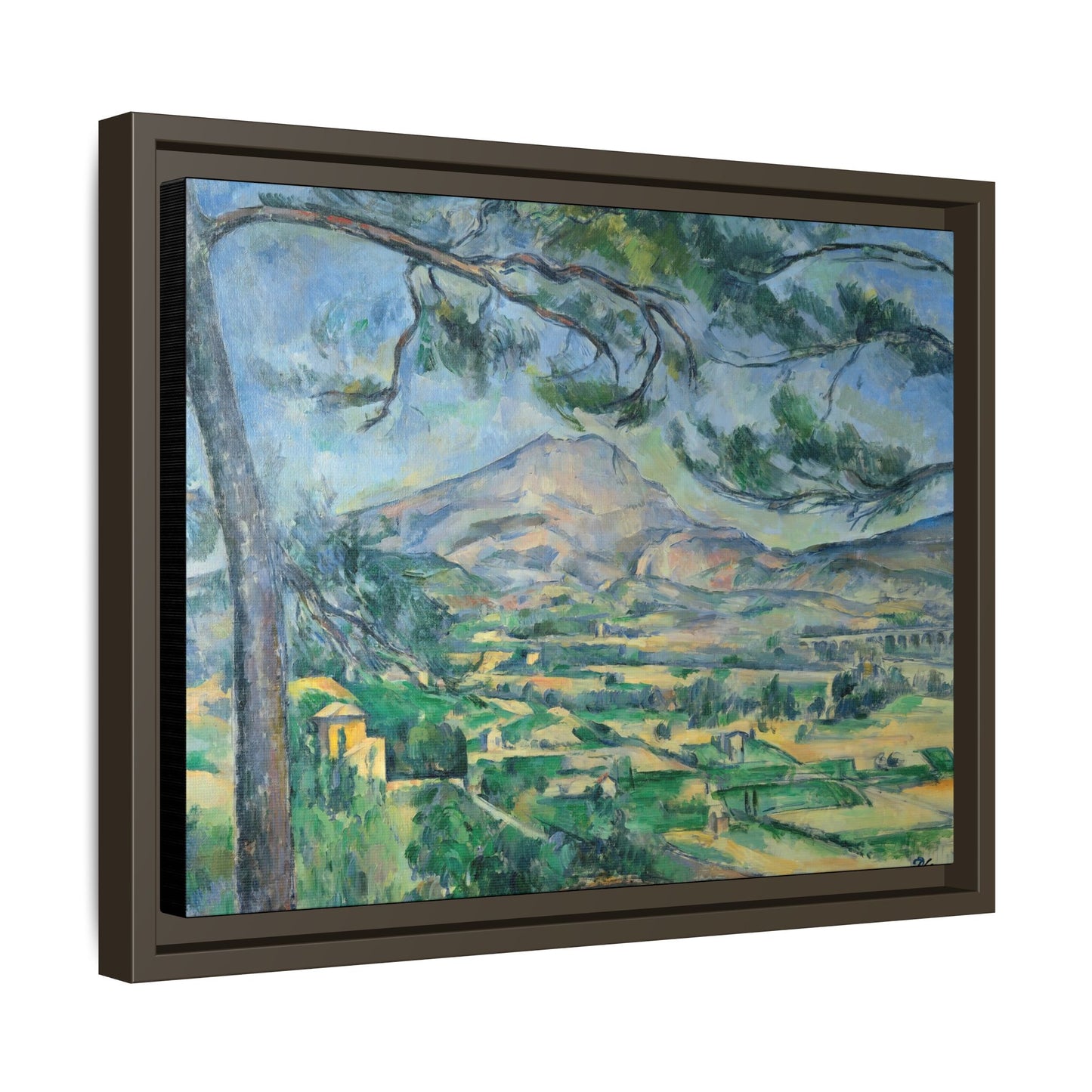 Cézanne, Paul - Mont Sainte-Victoire with Large Pine (1887) - Matte Canvas, Framed