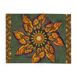 Monarch Butterfly Mandala - Arctic Fleece Blanket
