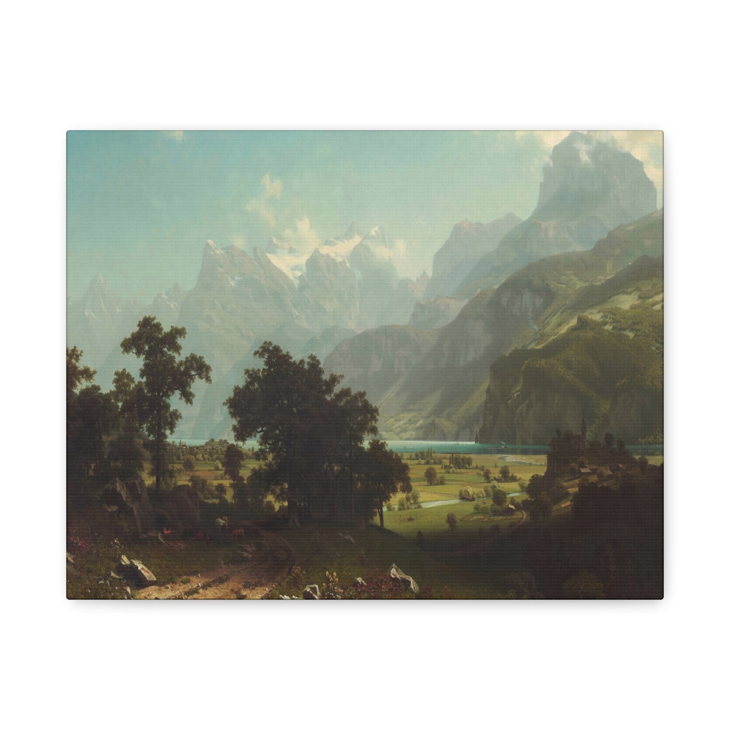 Bierstadt, Albert - Lake Lucerne (1858) - Canvas Block, unframed