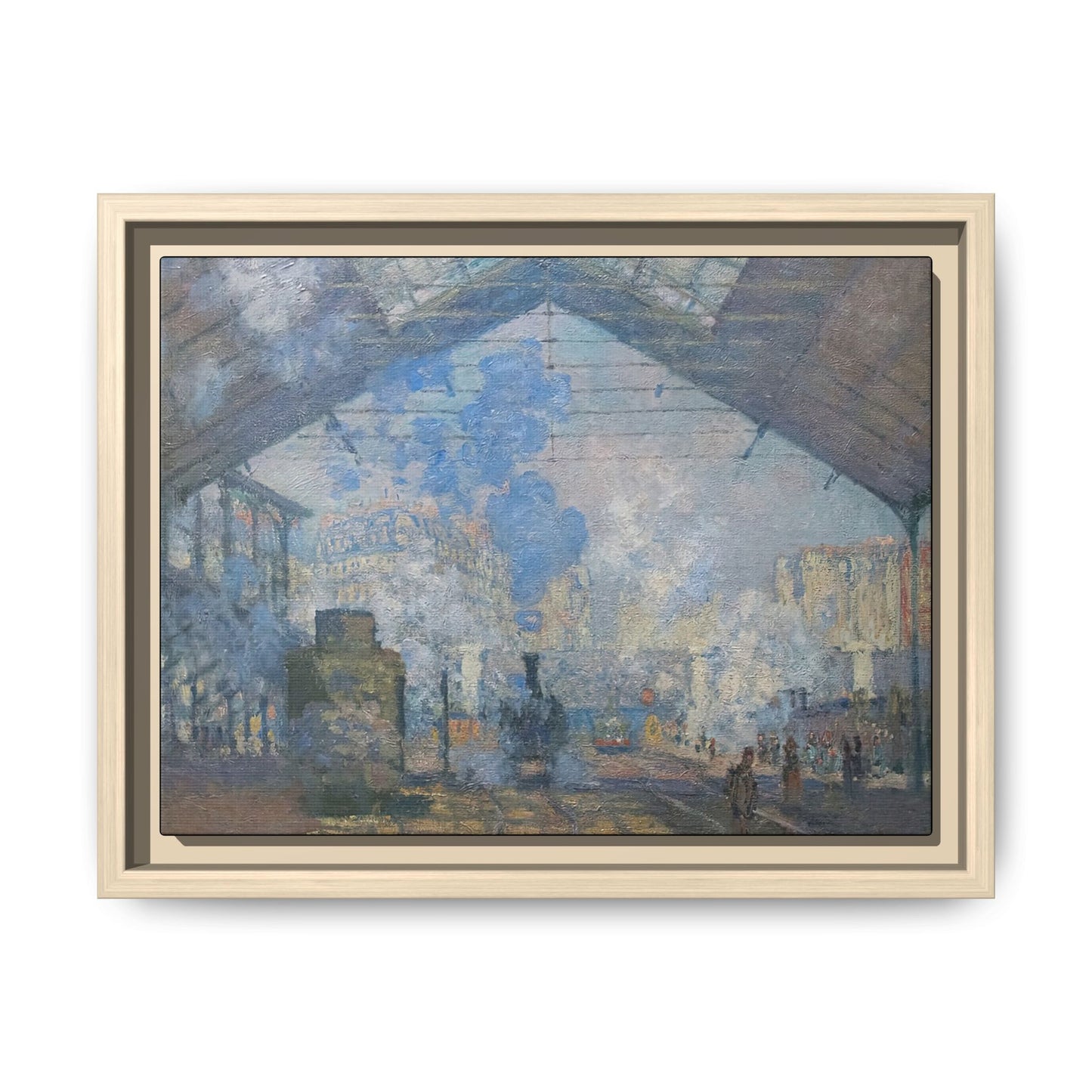 Monet, Claude - Le Gare Saint-Lazare (1877) - Matte Canvas, Framed