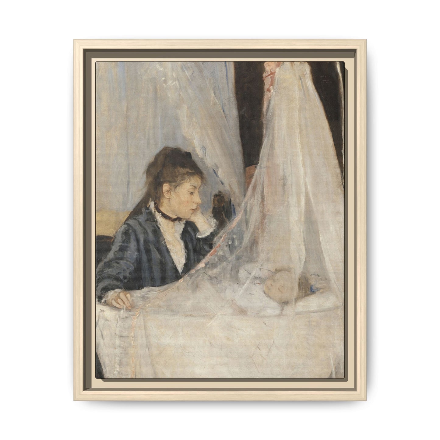 Morisot, Berthe - The Cradle (1872) - Matte Canvas, Framed