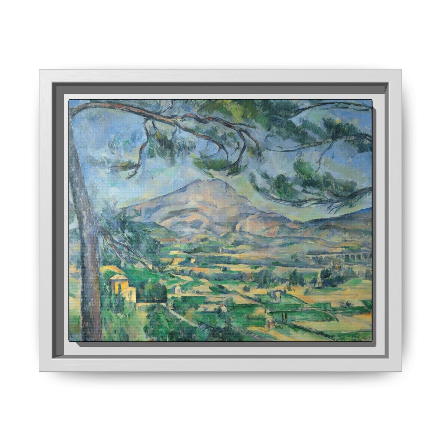 Cézanne, Paul - Mont Sainte-Victoire with Large Pine (1887) - Matte Canvas, Framed