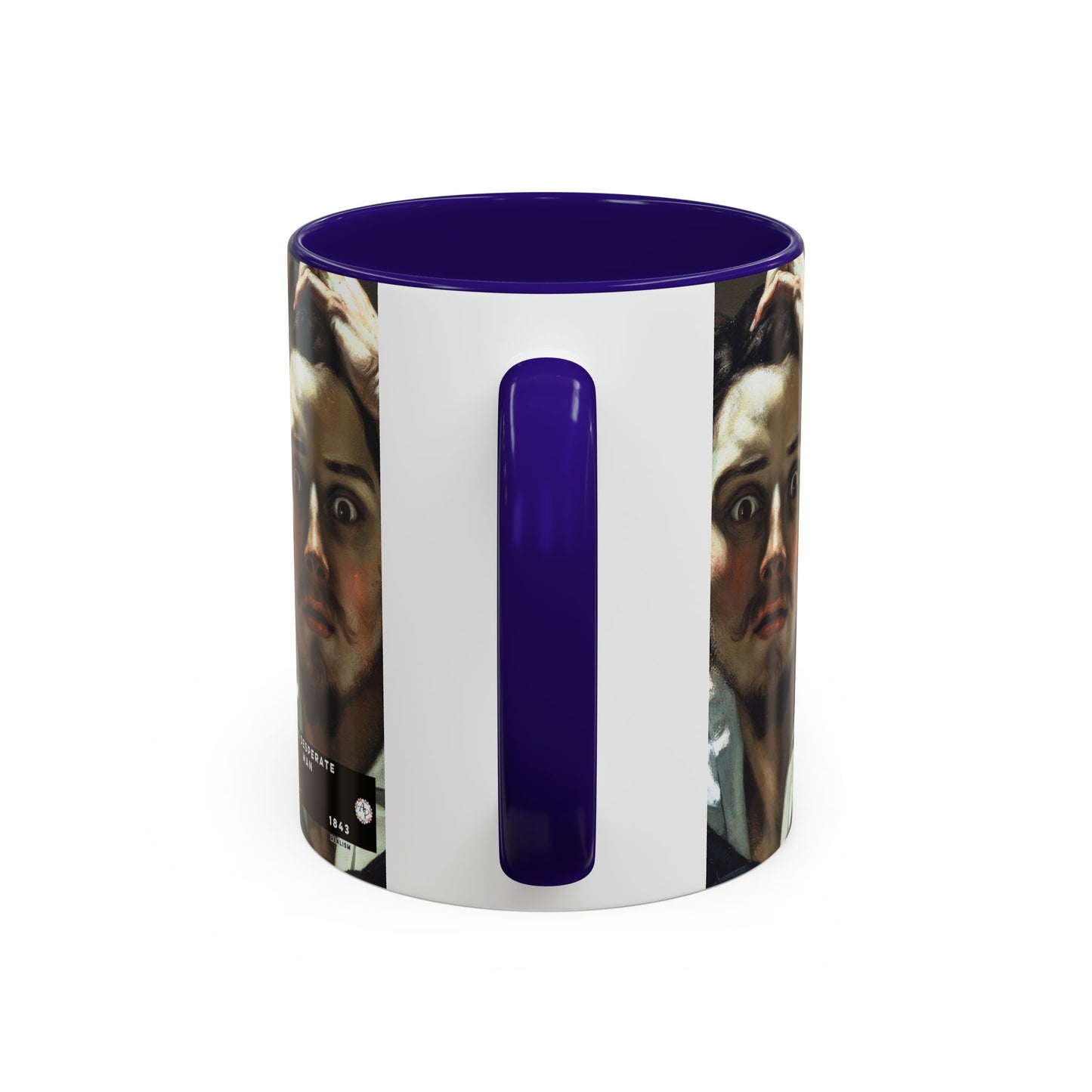 Courbet, Gustave - The Desperate Man (1843) - Colorful Accent Mugs