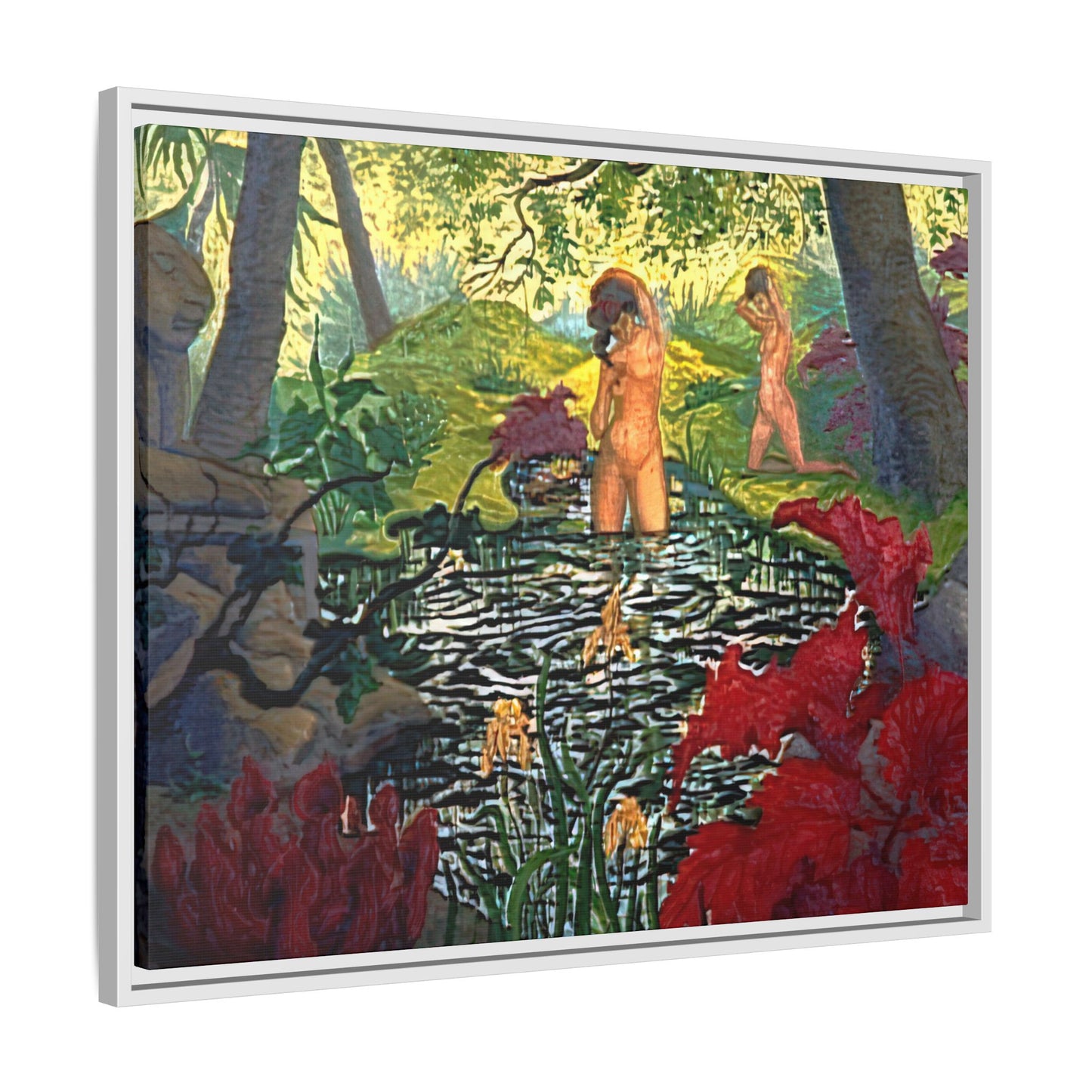 Ranson, Paul - The Lotus Bather (1906) - Matte Canvas, Framed