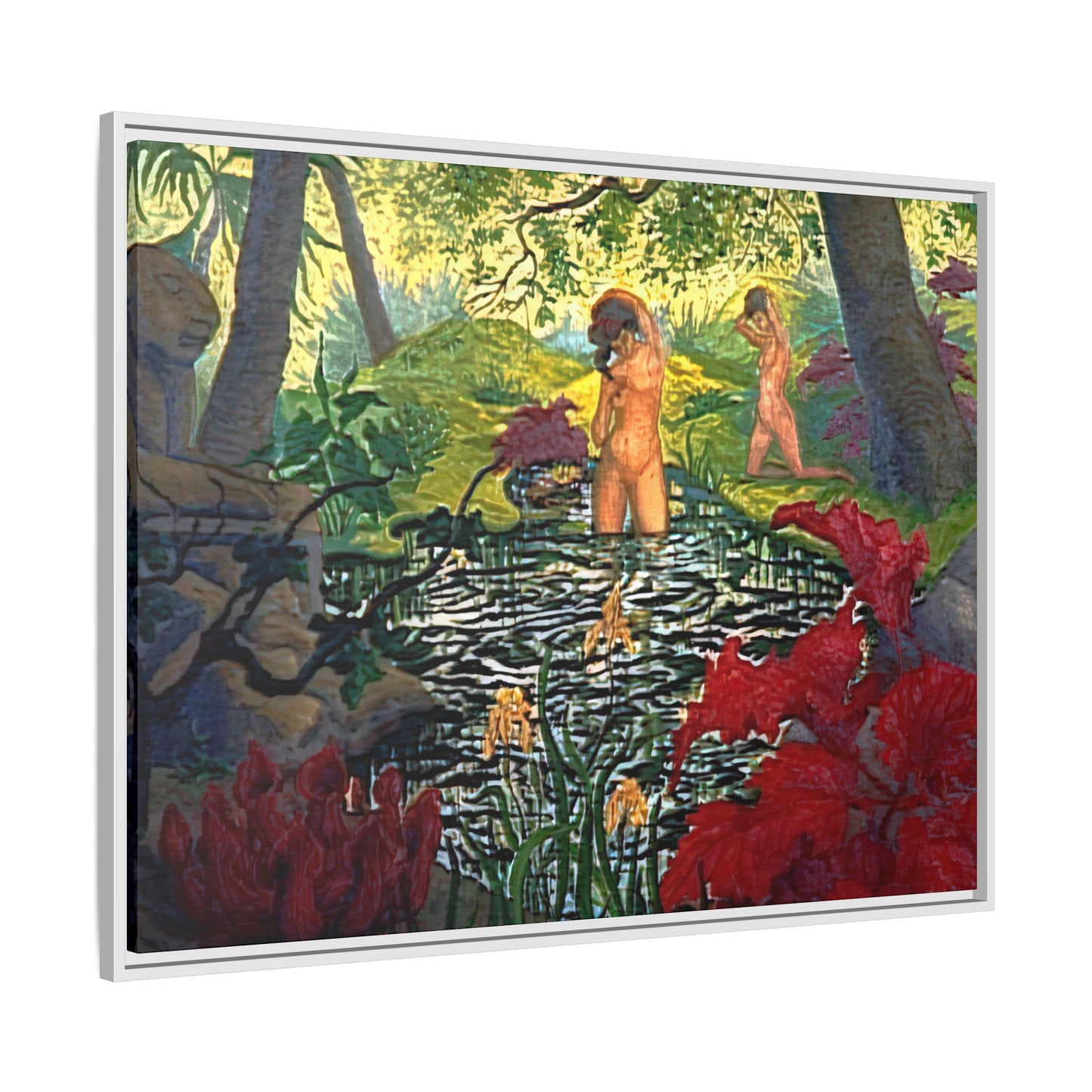 Ranson, Paul - The Lotus Bather (1906) - Matte Canvas, Framed