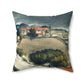 Cézanne, Paul - L’Estaque, Melting Snow (1870) - Suede Square Pillow
