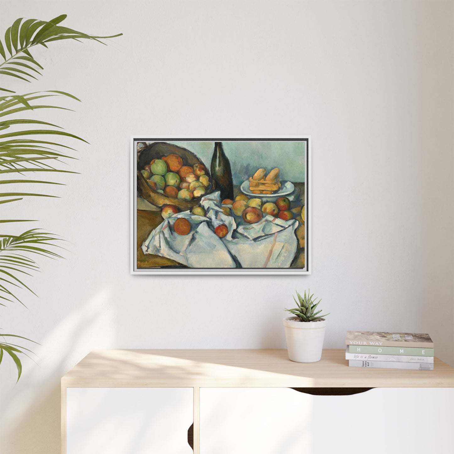Cézanne, Paul - Basket of Apples (1893) - Matte Canvas, Framed