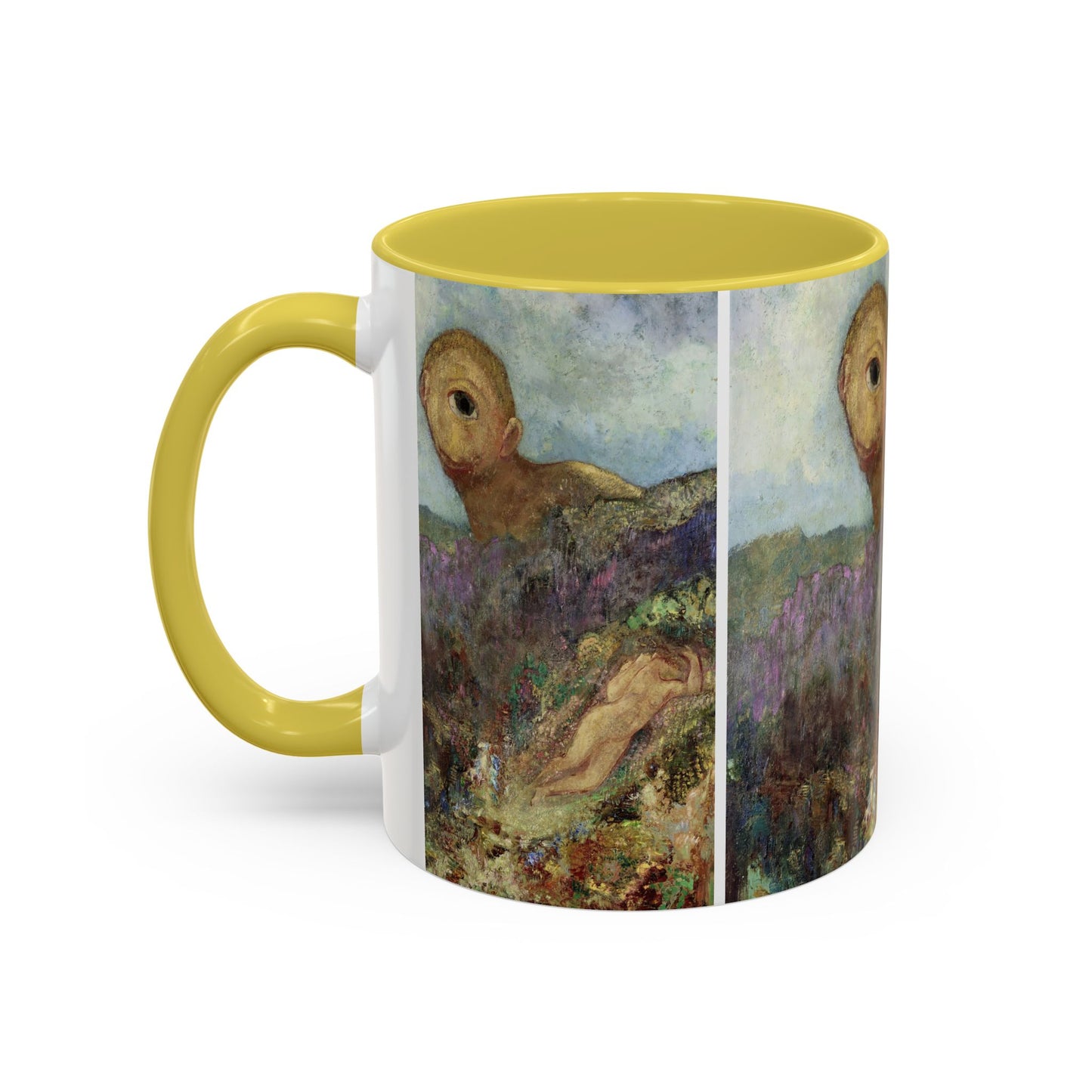 Redon, Odilon - The Cyclops (1914) - Colorful Accent Mugs