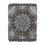 Memento Mori Mandala - Sherpa Fleece Blanket