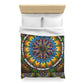 Pacio, Adam - Emerald Arrows Mandala - Microfiber Duvet Cover