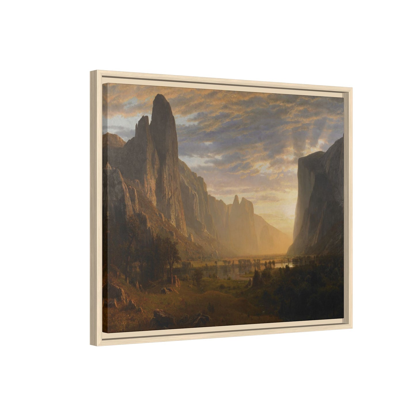 Bierstadt, Albert - Looking Down Yosemite Valley (1865) - Matte Canvas, Framed