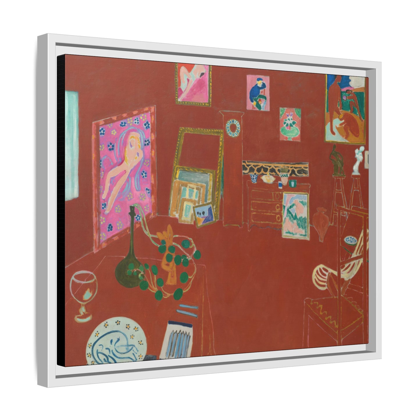 Matisse, Henri - The Red Studio (1911) - Matte Canvas, Framed