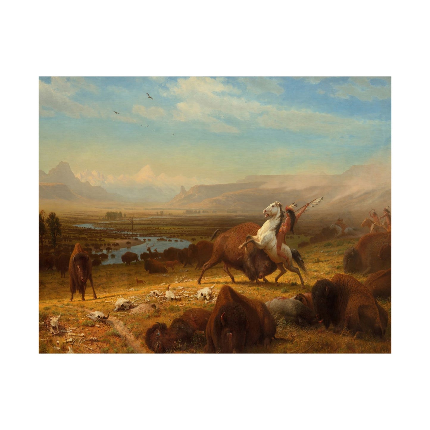 Bierstadt, Albert - The Last of the Buffalo  (1888) - Satin Posters