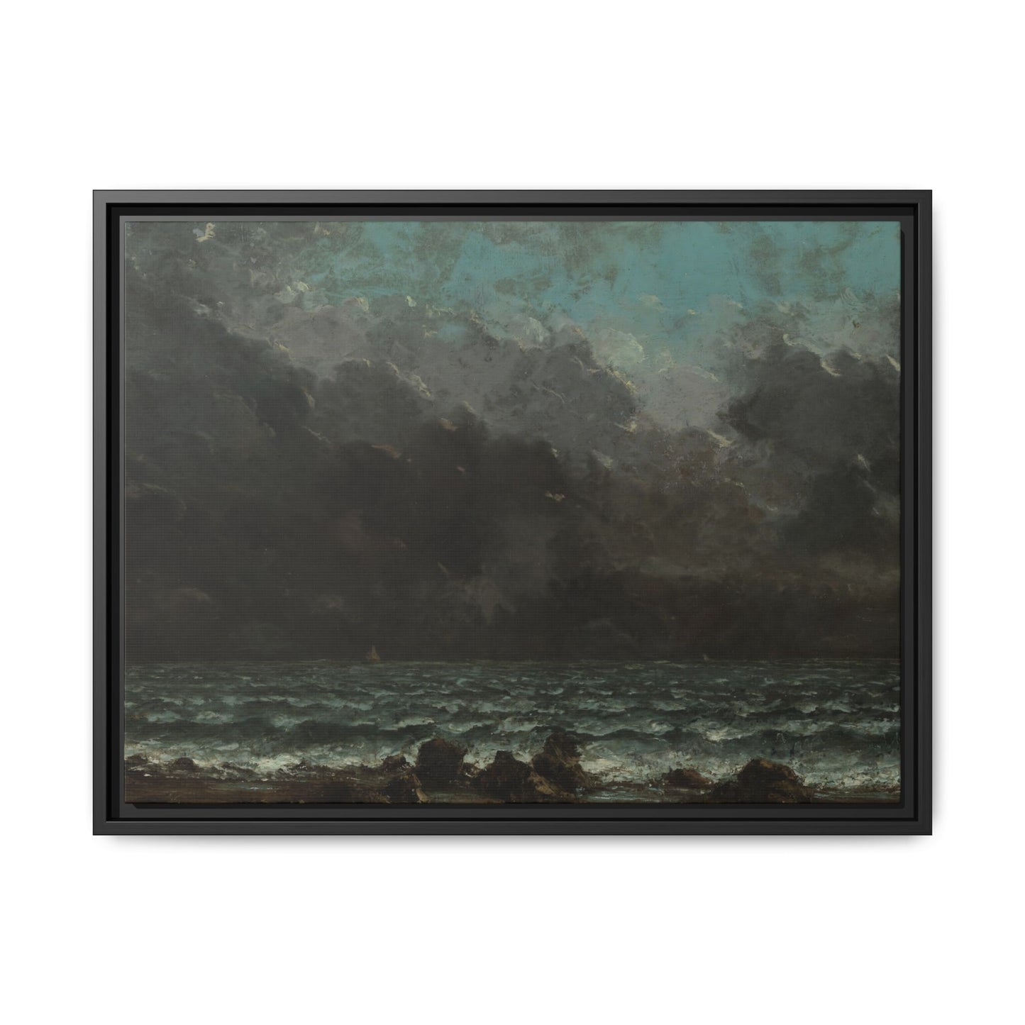 Courbet, Gustave - The Sea (1865) - Matte Canvas, Framed