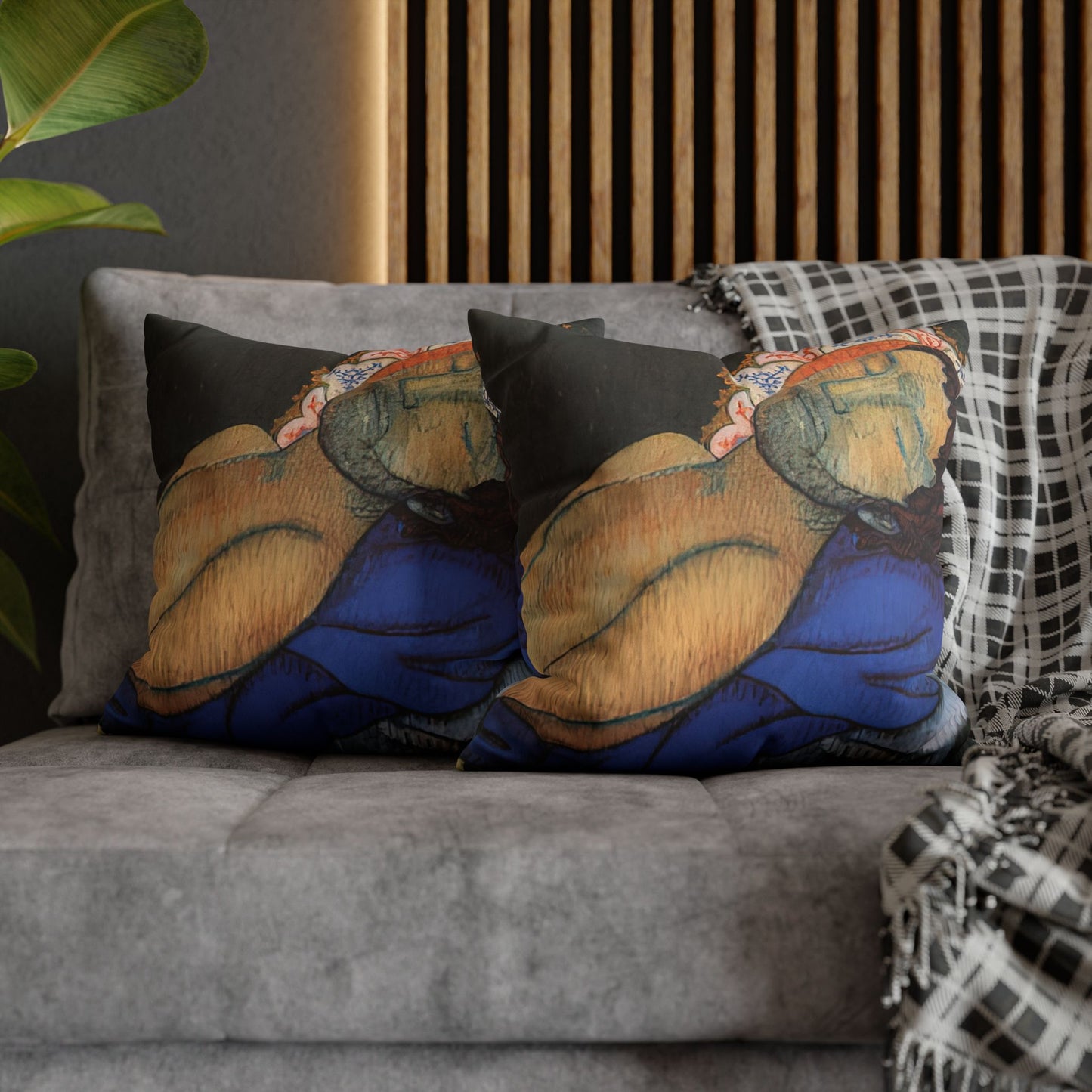 Filiger, Charles - The Recumbent Christ (1895) - Suede Square Pillowcase